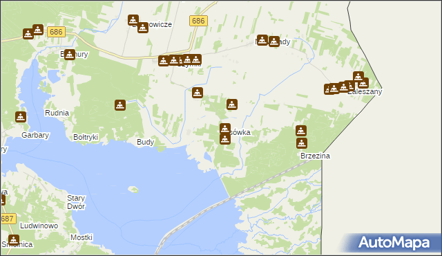 mapa Cisówka gmina Michałowo, Cisówka gmina Michałowo na mapie Targeo