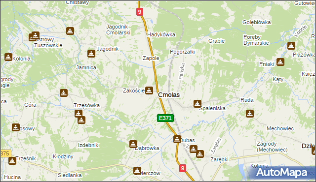 mapa Cmolas, Cmolas na mapie Targeo