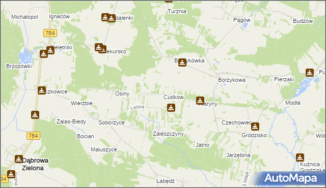 mapa Cudków, Cudków na mapie Targeo