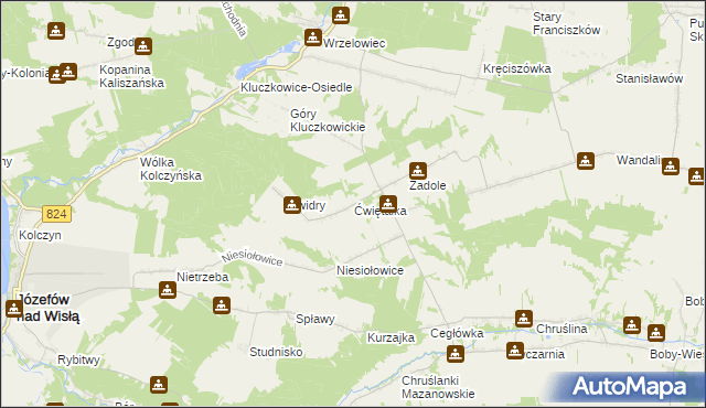 mapa Ćwiętalka, Ćwiętalka na mapie Targeo