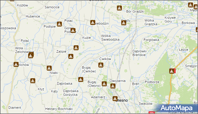 mapa Ćwików, Ćwików na mapie Targeo