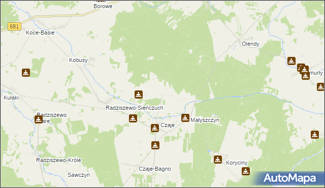 mapa Czaje-Wólka, Czaje-Wólka na mapie Targeo