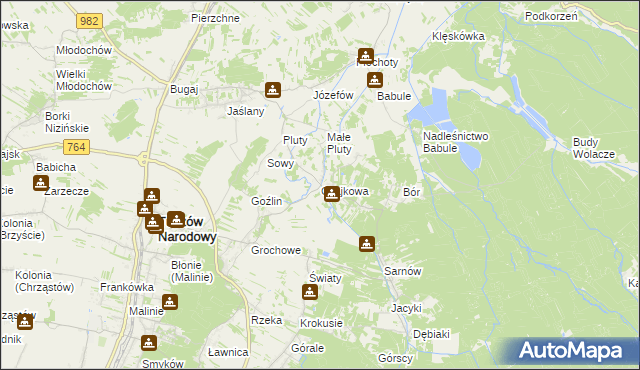 mapa Czajkowa, Czajkowa na mapie Targeo