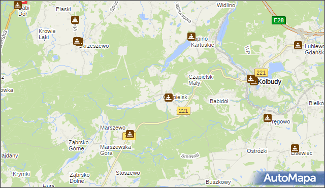 mapa Czapielsk, Czapielsk na mapie Targeo