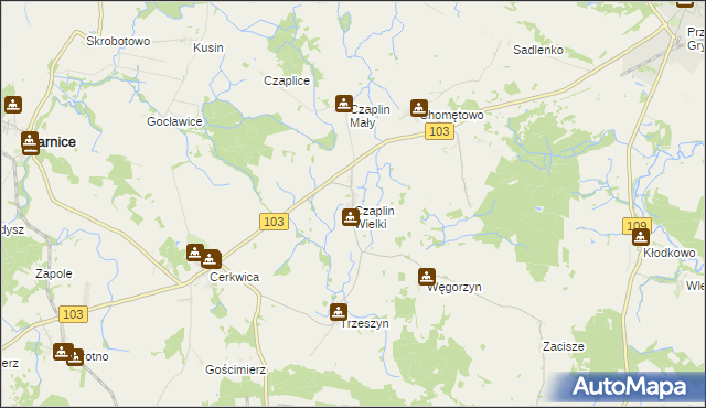 mapa Czaplin Wielki, Czaplin Wielki na mapie Targeo