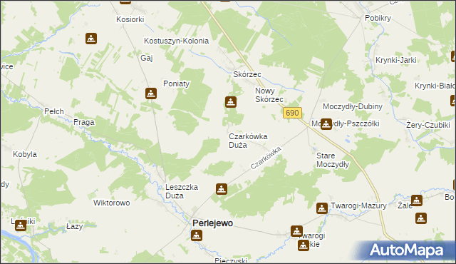 mapa Czarkówka Duża, Czarkówka Duża na mapie Targeo