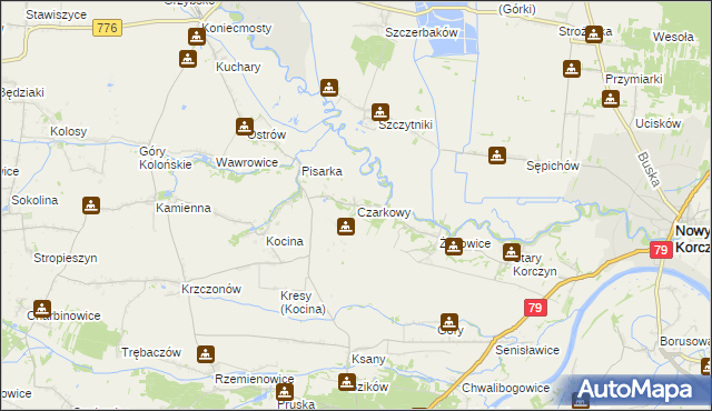 mapa Czarkowy, Czarkowy na mapie Targeo