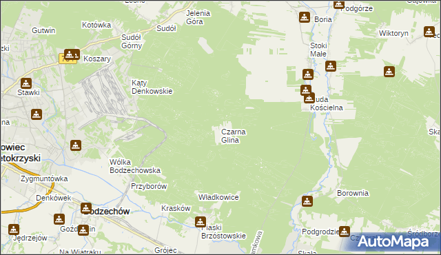 mapa Czarna Glina, Czarna Glina na mapie Targeo