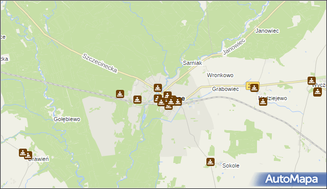 mapa Czarne powiat człuchowski, Czarne powiat człuchowski na mapie Targeo