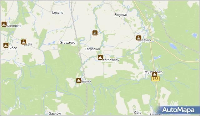 mapa Czarnowęsy, Czarnowęsy na mapie Targeo