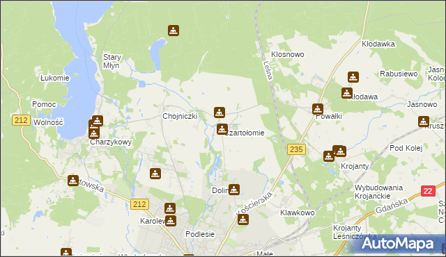 mapa Czartołomie, Czartołomie na mapie Targeo