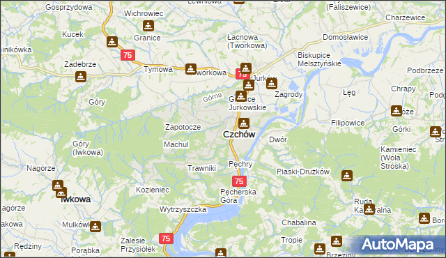 mapa Czchów, Czchów na mapie Targeo