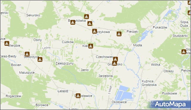 mapa Czechowiec, Czechowiec na mapie Targeo