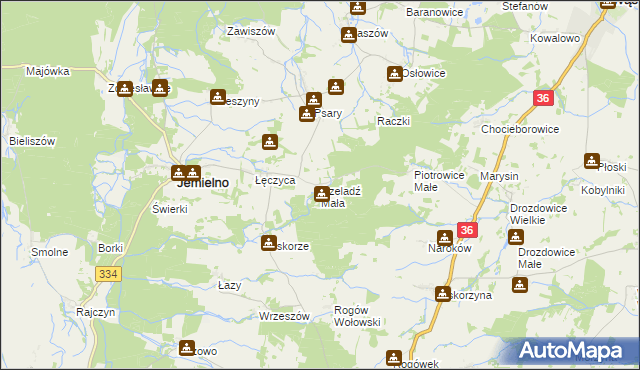 mapa Czeladź Mała, Czeladź Mała na mapie Targeo