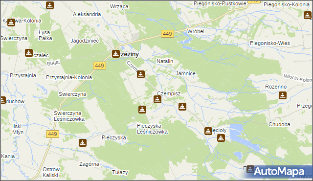 mapa Czempisz, Czempisz na mapie Targeo