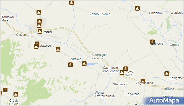 mapa Czernięcin Główny, Czernięcin Główny na mapie Targeo