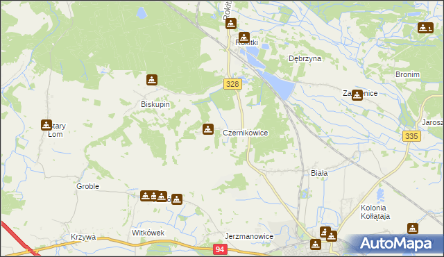 mapa Czernikowice, Czernikowice na mapie Targeo