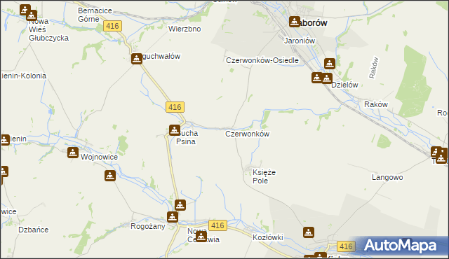 mapa Czerwonków, Czerwonków na mapie Targeo