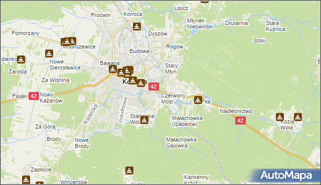 mapa Czerwony Most, Czerwony Most na mapie Targeo