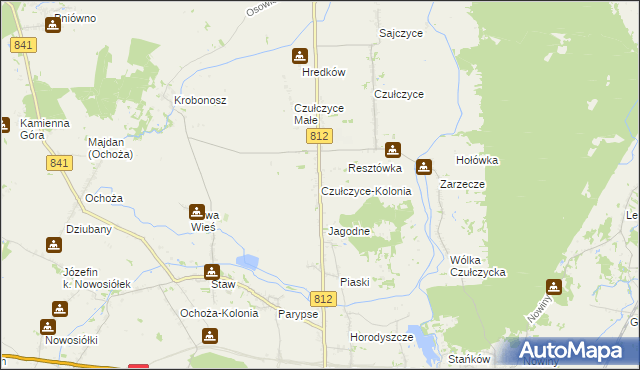 mapa Czułczyce-Kolonia, Czułczyce-Kolonia na mapie Targeo