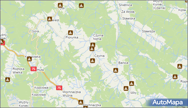 mapa Czyrna, Czyrna na mapie Targeo