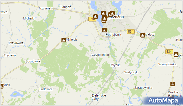 mapa Czystochleb, Czystochleb na mapie Targeo