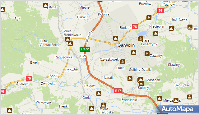 mapa Czyszkówek, Czyszkówek na mapie Targeo