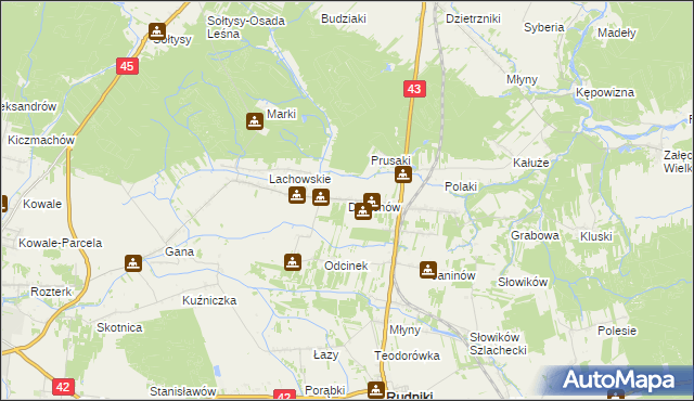 mapa Dalachów, Dalachów na mapie Targeo