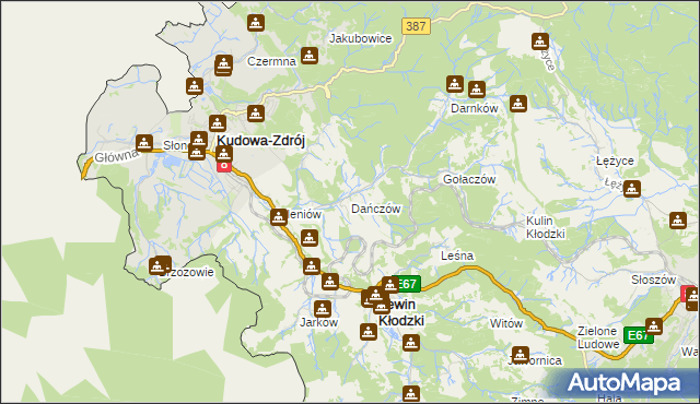 mapa Dańczów, Dańczów na mapie Targeo