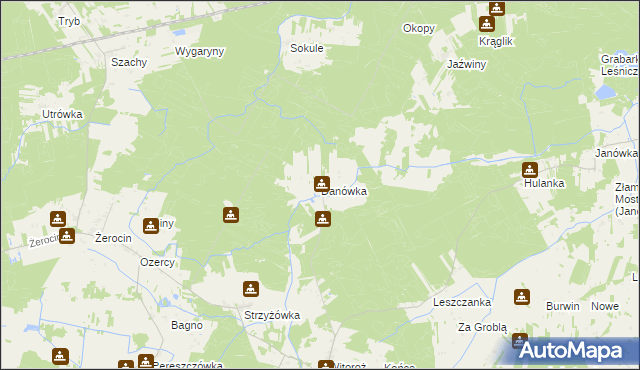 mapa Danówka, Danówka na mapie Targeo