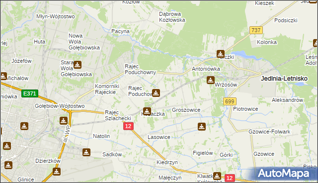 mapa Dawidów gmina Jedlnia-Letnisko, Dawidów gmina Jedlnia-Letnisko na mapie Targeo
