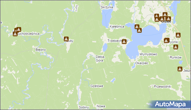 mapa Dębia Góra, Dębia Góra na mapie Targeo
