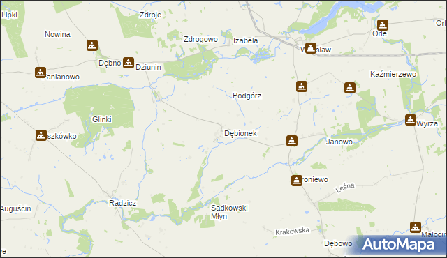 mapa Dębionek, Dębionek na mapie Targeo