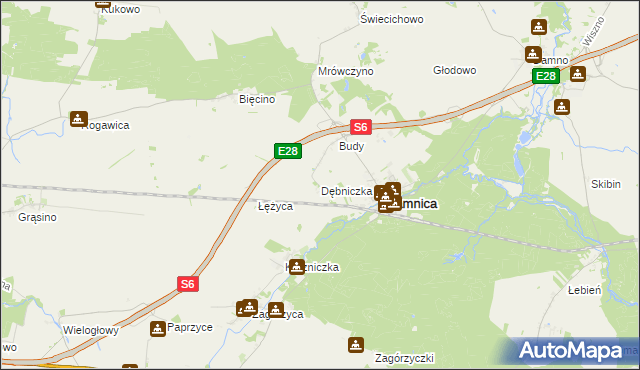 mapa Dębniczka, Dębniczka na mapie Targeo