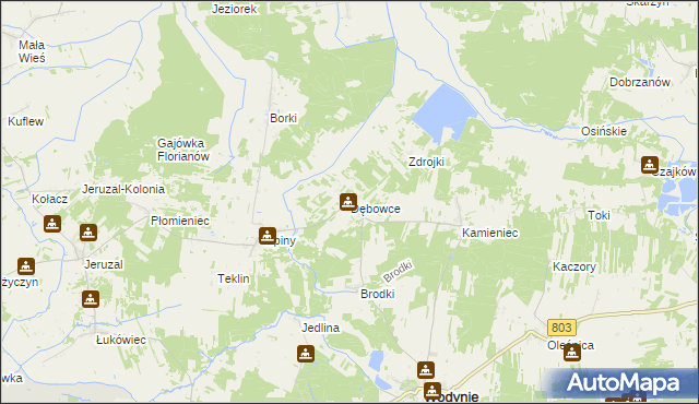 mapa Dębowce, Dębowce na mapie Targeo