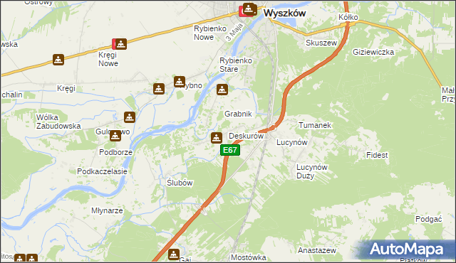 mapa Deskurów, Deskurów na mapie Targeo