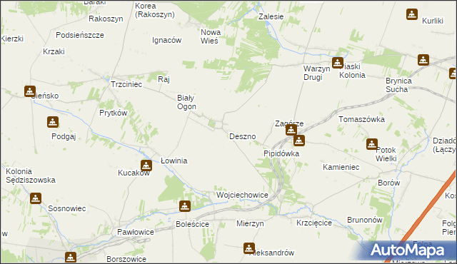 mapa Deszno, Deszno na mapie Targeo