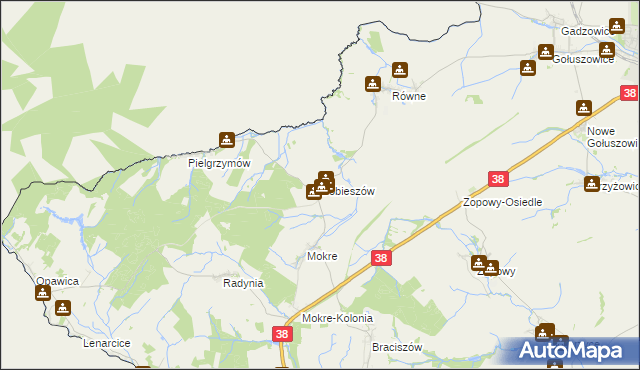 mapa Dobieszów gmina Głubczyce, Dobieszów gmina Głubczyce na mapie Targeo