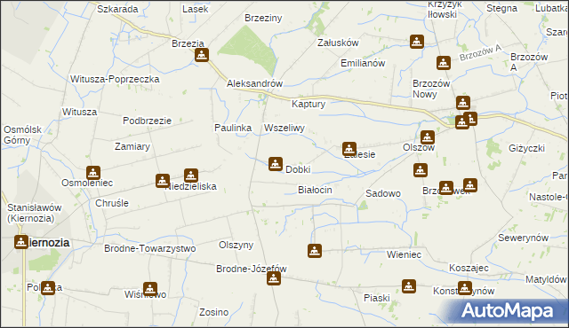 mapa Dobki gmina Iłów, Dobki gmina Iłów na mapie Targeo