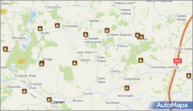 mapa Dobki Nowe, Dobki Nowe na mapie Targeo