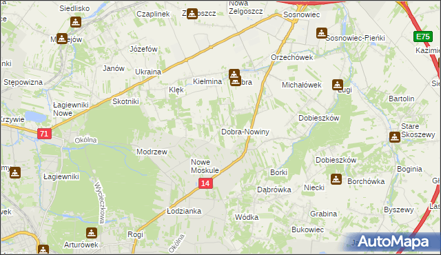 mapa Dobra-Nowiny, Dobra-Nowiny na mapie Targeo