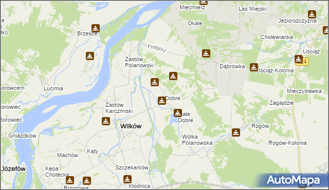 mapa Dobre gmina Wilków, Dobre gmina Wilków na mapie Targeo