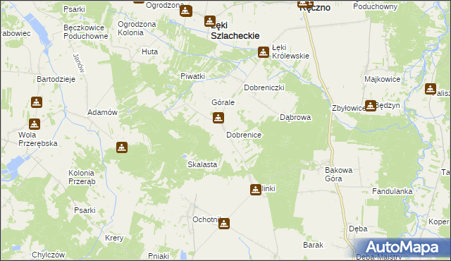 mapa Dobrenice, Dobrenice na mapie Targeo