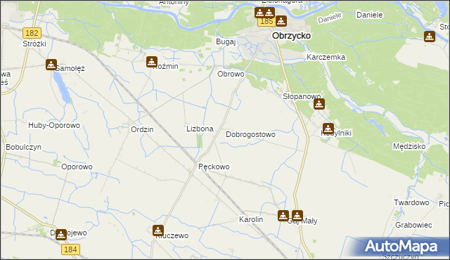 mapa Dobrogostowo, Dobrogostowo na mapie Targeo
