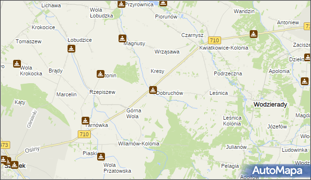 mapa Dobruchów, Dobruchów na mapie Targeo