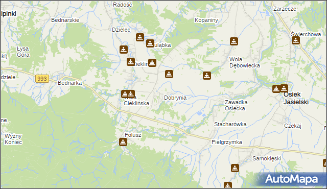 mapa Dobrynia, Dobrynia na mapie Targeo