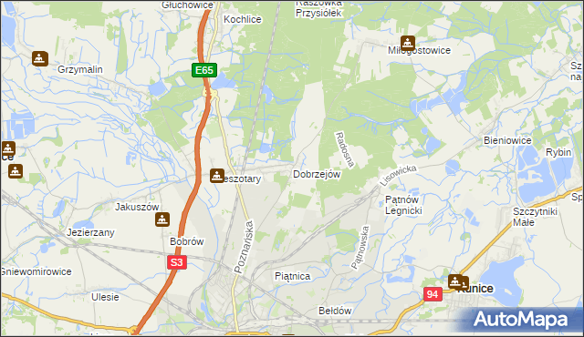 mapa Dobrzejów, Dobrzejów na mapie Targeo