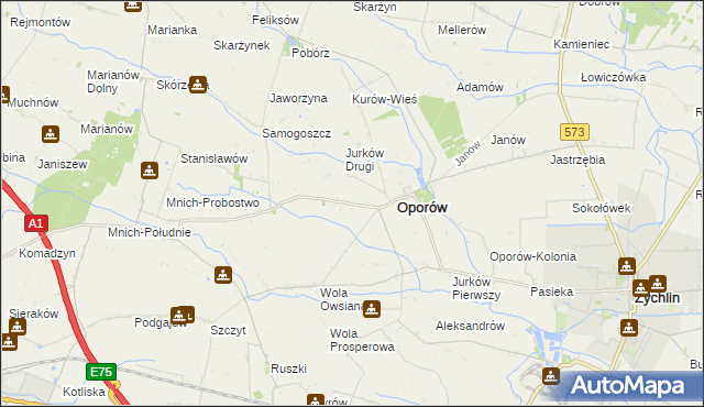 mapa Dobrzewy, Dobrzewy na mapie Targeo