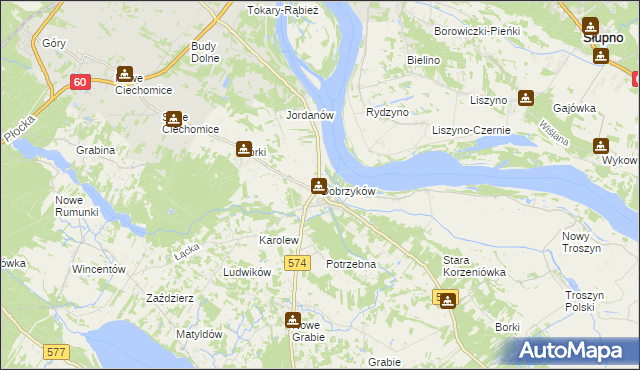 mapa Dobrzyków, Dobrzyków na mapie Targeo