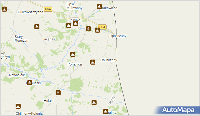 mapa Dolinczany, Dolinczany na mapie Targeo